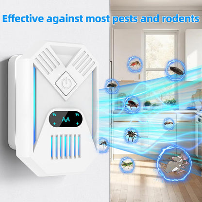 4 Pack Electronic Plug in Pest Control for Mice, Bug, Mouse, Rodent, Roach, Mosquito, Indoor Use for Home, Kitchen, Office, Garage