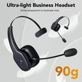 Bluetooth Headset, Trucker Wireless Headset with Noise Cancelling Microphone & Mute Button, 50Hrs Playtime, Wireless On-Ear Headphones with Mic for Home