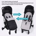 HioHa Universal Baby Stroller Footmuff, Winter Warm Pram Sack with 5-Point Harness Opening, Windproof & Water-Resistant, Machine Washable Cosy Liner for Newborn to Toddler, Fits Most Strollers (Blac)