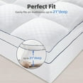 Extra Thick Mattress Topper, California King Cooling Mattress Pad Cover for Back Pain Relief, Fits 8-21 Inch Deep Pocket, Soft Noiseless