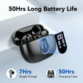 Wireless Earbuds, Bluetooth Headphones 5.4, Bass Boost 85%, 50Hrs Playtime Bluetooth Earbuds with 4 ENC Call Noise Cancelling Mics, IP7 Waterproof Sports Ear buds for Android iOS Black