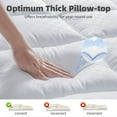 Extra Thick Mattress Topper, California King Cooling Mattress Pad Cover for Back Pain Relief, Fits 8-21 Inch Deep Pocket, Soft Noiseless