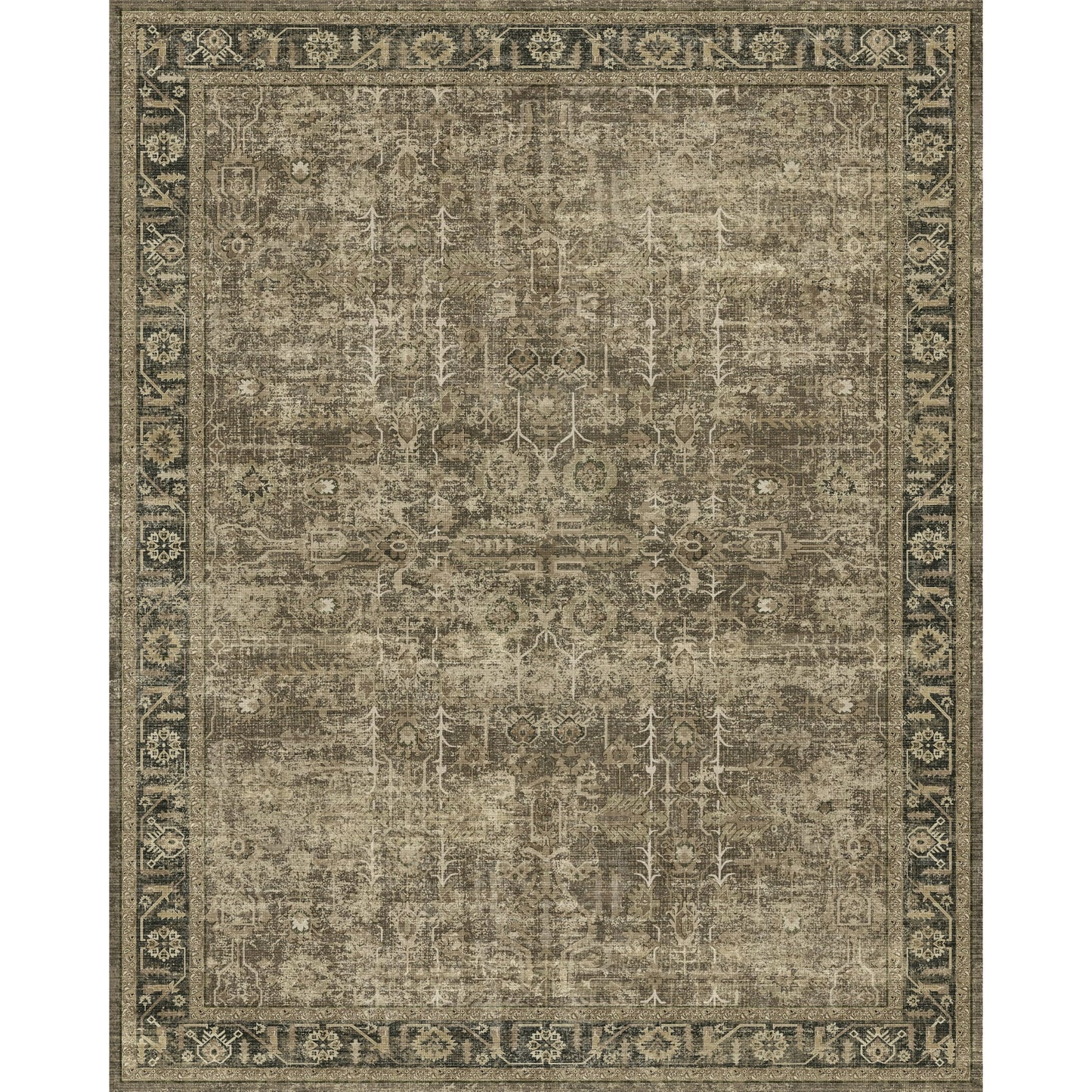 WIPONKEN 8x10 Area Rugs for Living Room Bedroom Dining Room Office Farmhouse, Machine Washable Non Slip Vintange Persia Rug