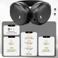 Hybrid Active Noise Cancelling -45dB, Bluetooth Headphones 5.4, 50H Playtime Earbuds, Clear Call with 4 Mics, Bass Boosted by 90%, Comfort Fit Over Ear Headphones for Travel Home Office PC Black