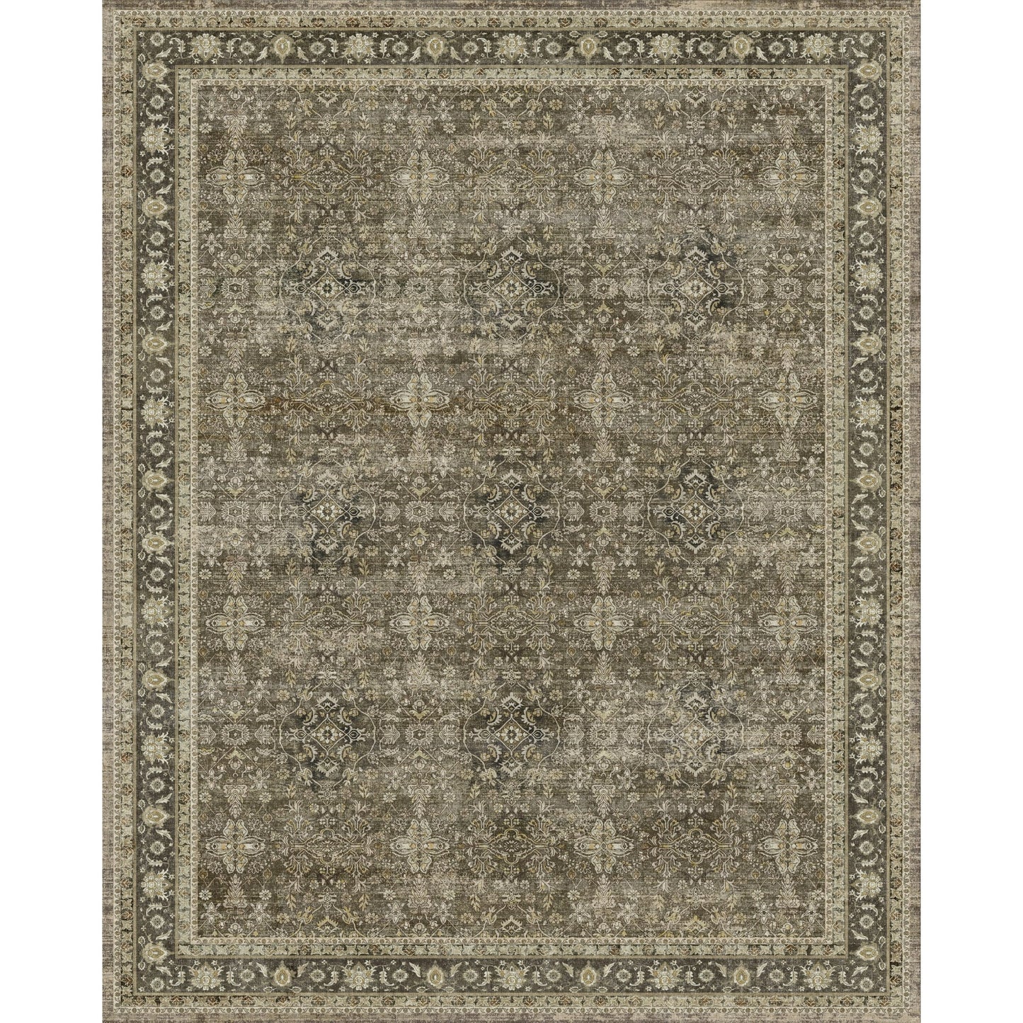 WIPONKEN 8x10 Area Rugs for Living Room Bedroom Dining Room Office Farmhouse, Machine Washable Non Slip Vintage Persia Rug