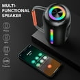 Bluetooth Speaker, Wireless Ultra Bluetooth Speaker with 66mm Drivers, 4000mAh Battery 24Hrs Playtime, RGB Lights, BT5.4, IP7 Waterproof, AUX, TF Card, Suitable for Home/Party/Outdoor/Beach, Gift