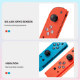 Wireless Switch Controllers Compatible With OLED/Lite, Support Wake-up and 6-Axis Gyro With Wrist Straps (Red and Blue)