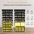 HioHa 10-Tier Shoe Rack with Dustproof Cover, Holds 27 Pairs, Space Saving Organizer for Closet, Entryway, Non-Woven Fabric, 63 Inch Height, Black