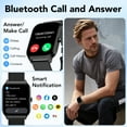 New Smart Watch Fits for Android and iPhone, 1.85 inch Fitness Tracker, Men Women's Smartwatch with Answer/Make Calls/112+ Sports Modes/Message Reminder, IP68 Waterproof, for Gift Blue